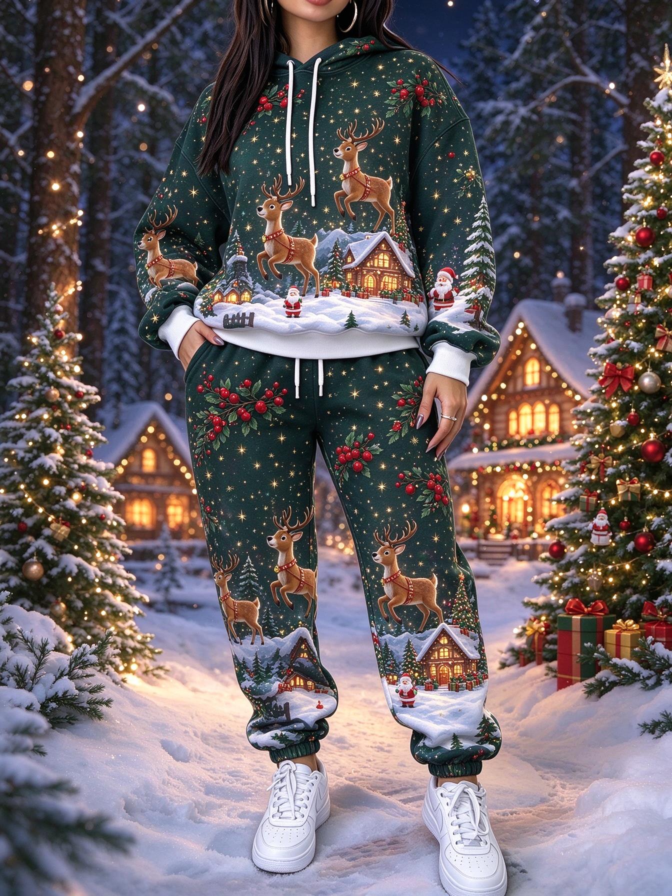 Setelan Olahraga Natal Wanita  - Joggers Pants ulasan dan harga