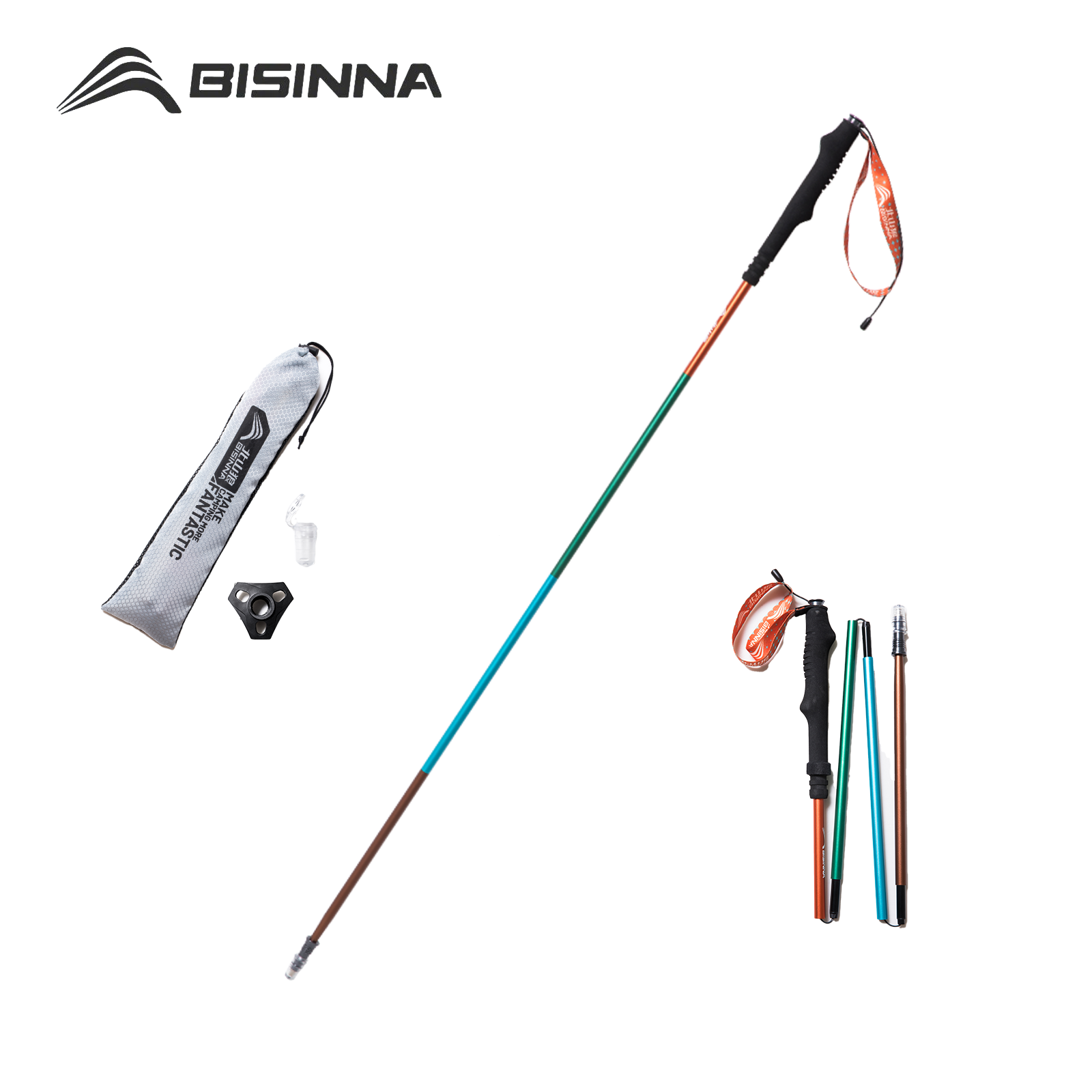 BISINNA 2 Buah Tongkat Trekkin - Trekking Pole Carbon ulasan dan harga