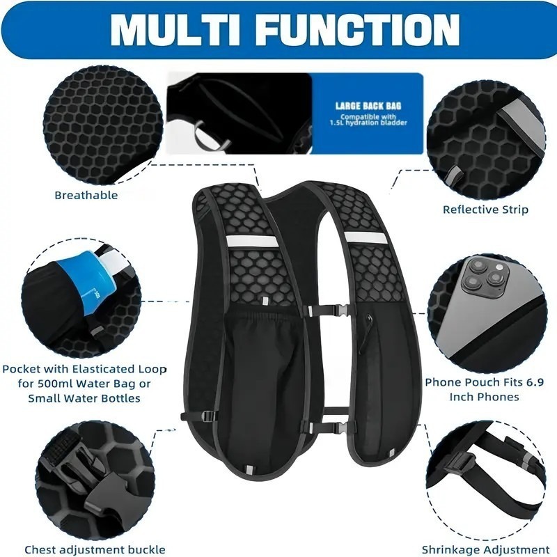 1-4 buah Rompi Ringan untuk Ke - Hydration Vest ulasan dan harga
