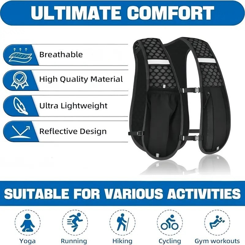 1-4 buah Rompi Ringan untuk Ke - Hydration Vest ulasan dan harga